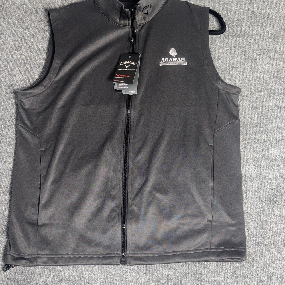 Callaway Weather Series Thermal Golf Vest Asphalt Agawam Municipal M